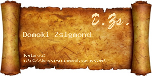 Domoki Zsigmond névjegykártya